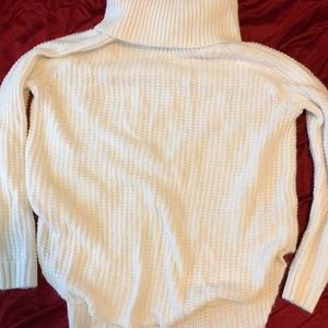 Oversized Waffle-knit Turtleneck Sweater